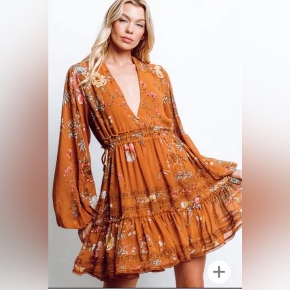 Free people cherry blossom mini dress NWT